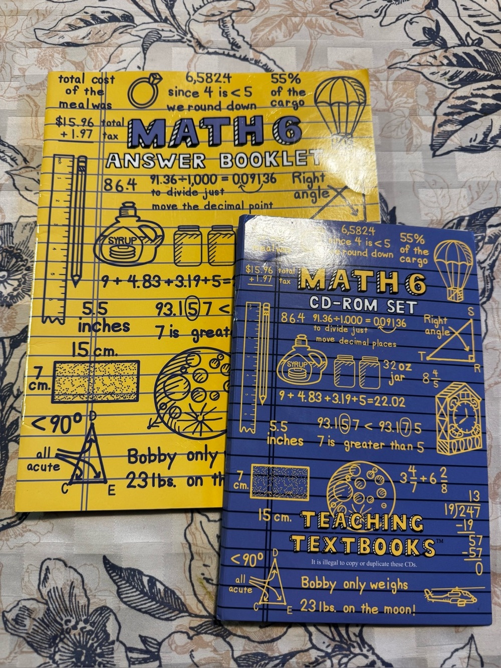 Teaching Textbooks Math 6 CD-ROM Set + Answer Booklet Homeschool Curriculum